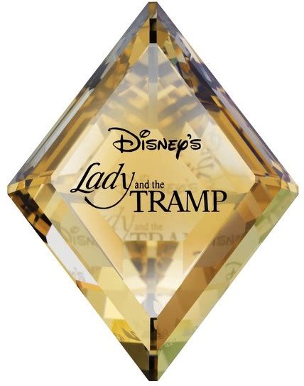 Swarovski Crystal Disney Lady And The Tramp Title Plaque Swarovski