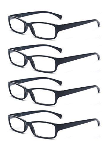 outray men or women 4 pack spring hinges frame rectangular reading glasses 150 learn more by