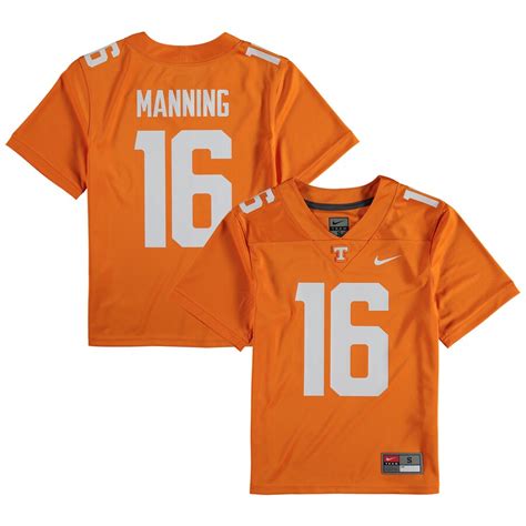 Nike Peyton Manning Tennessee Volunteers Youth Tennessee Orange Replica