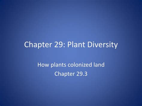 Ppt Chapter 29 Plant Diversity Powerpoint Presentation Free