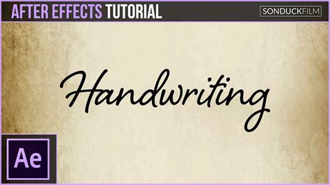 After Effects Tutorial: Handwriting Effect Animation - YouTube