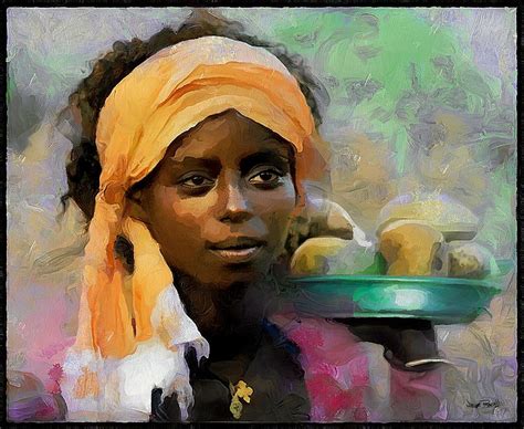 African Woman Painting By Wayne Pascall Fine Art America