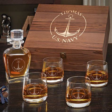 Us Navy Chief Whiskey Glass Set Us Navy T Engraved Whiskey Glasses Boxanetwork Home And Living