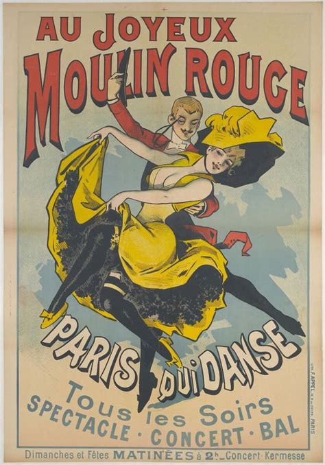 Au Joyeux Moulin Rouge Paris Qui Danse By Anonymous Art Print Wall Art Posters And Framed Art