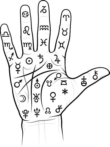Although lines are a part of palmistry, a proficient palm. Palm Reading Illustrations, Royalty-Free Vector Graphics ...