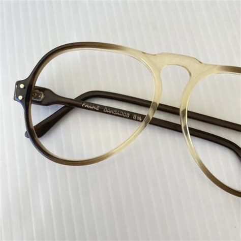 Vintage 70s Large Brown Aviator Frame Nos Deadstock Eyeglasses Unused