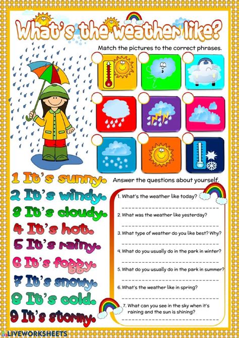 What's the weather like? worksheet