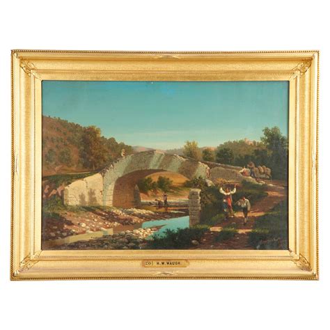 Henry W Waugh American 19th Century Antique Landscape Painting