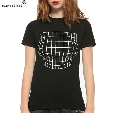 Optical Illusion Big Boobs Funny Graphic T Shirt Mens Womens Sizest