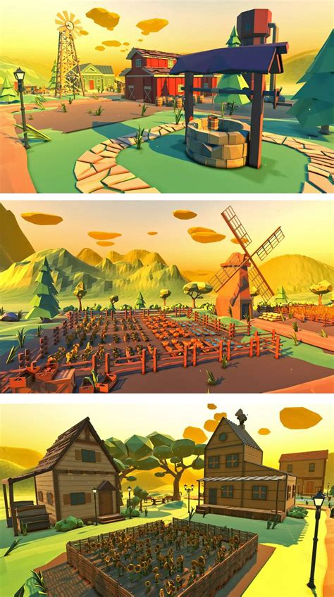 A few tools here and there, title specific, texture. HappyLifeville. Low Poly Farm | 3D Industrial | Unity ...