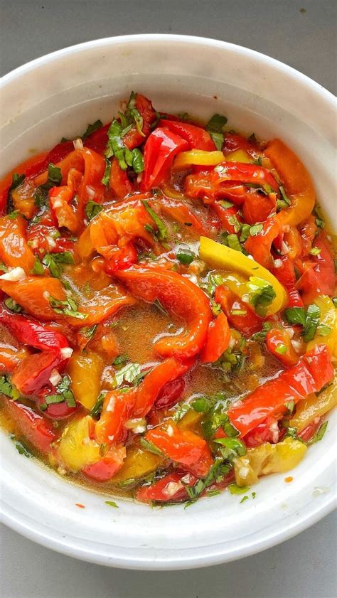 Tastysimplyvegan On Instagram Marinated Roasted Bell Peppers These