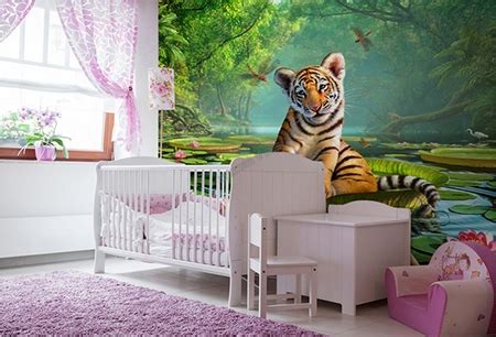 décoration murale chambre d enfant sticker xxl animaux papier peint