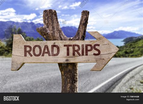 Road Trips Wooden Sign Image And Photo Free Trial Bigstock
