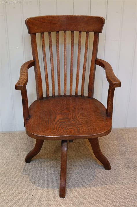 Great savings & free delivery / collection on many items. Oak Swivel Office Chair - Antiques Atlas