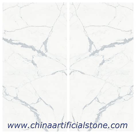 Calacatta White Sintered Stone Slabs Suppliers Enming Stone