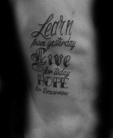 40 Rib Quote Tattoo Designs For Men Reminder Ink Ideas Rib Tattoo