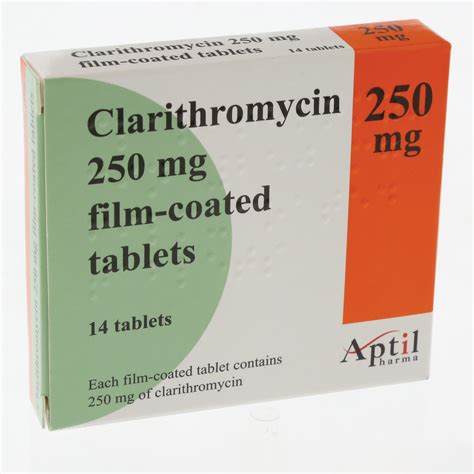 Ama000 Clarithromycin 250mg Tablets Pack 14 250mg Tablets
