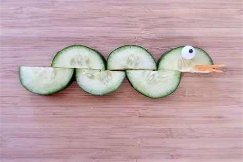 Cucumber Snack Vegetable Art Recipe For Picky Eaters