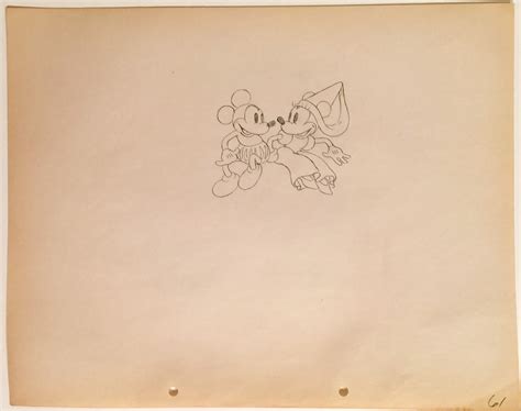 Animation Collection Original Production Drawing Of Mickey Mouse And