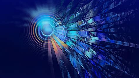 Blue And Purple Circles Lines Digital Art 4k Hd Abstract Wallpapers