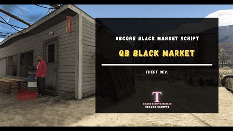 New Fivem Black Market Script Qbcore Youtube