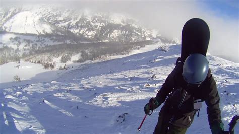 Snowboarding In The Backcountry Jackson Hole March 9th 2011