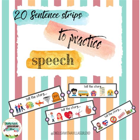 Sentence Strips To Practice Speech