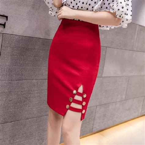 Sexy High Waist Hollow Out Pencil Skirt Women Spring Summer Elegant Package Hip Mini Skirt Black