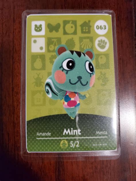 Scanning an amiibo with a switch. 063 Mint Amiibo Card for Animal Crossing FAN made