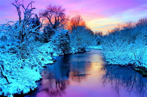 ღscenic Lake In Winterღ Wonderful Silent Dusk Covered Nature