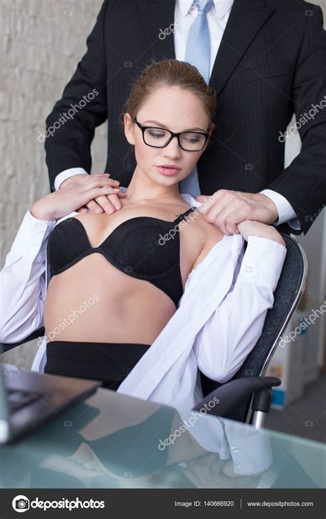 Boss Undressing Sexy Blonde Secretary Stock Photo By Sakkmesterke