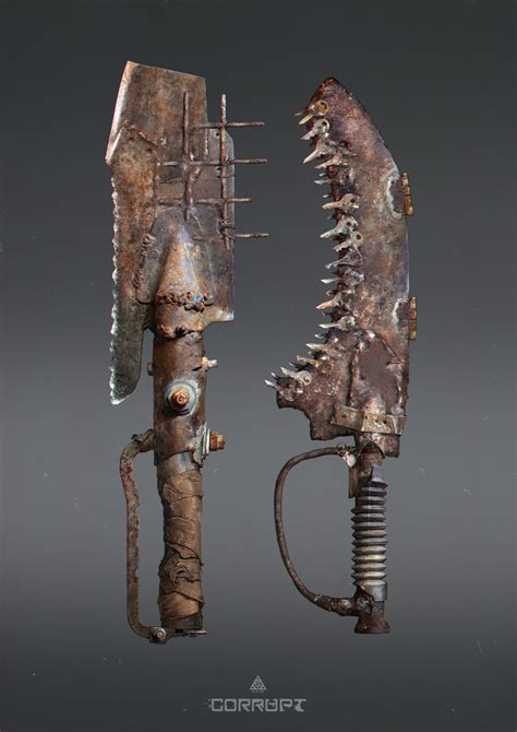 Anton Kukhtytskyi Post Apocalyptic Melee Weapons