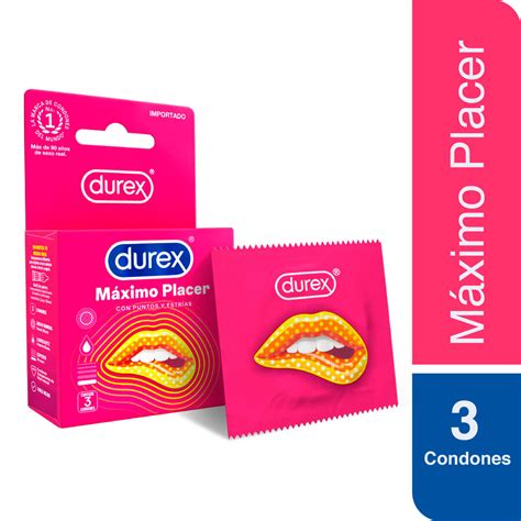 condones durex máximo placer 3 unidades productos salcobrand