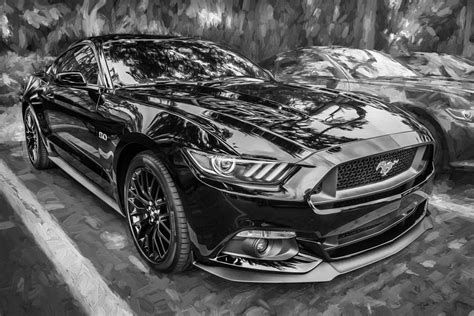 2015 Ford Mustang Gt Painted Bw Photograph By Rich Franco Fine Art