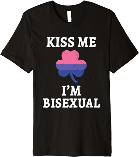 kiss me i m bisexual st patrick s day lgbtq pride flag bi premium t shirt clothing