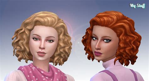 Sims 4 Short Curly Hair Alpha Idea Curly Hair