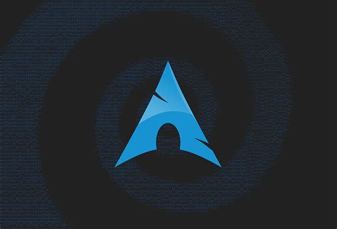 Arch Linux Logo Binary Code Minimal Triangle Minimal Hd Wallpaper