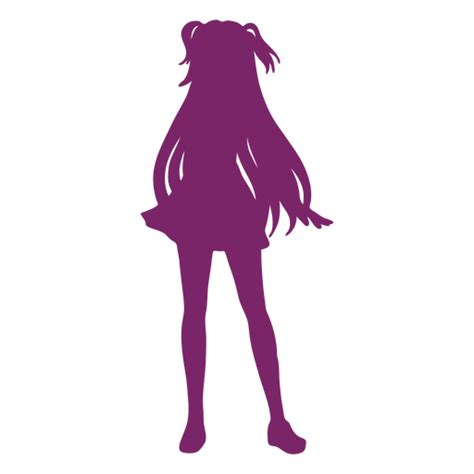 Standing Anime Girl Silhouette Transparent Png And Svg Vector File