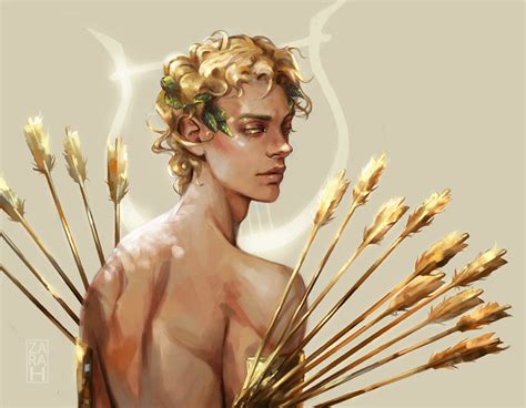 finished this drawing of apollo and his golden