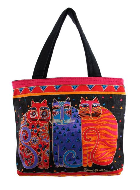 Laurel Burch Feline Friends Mini Tote Bag Purse Laurel Burch Cats