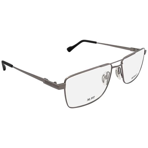 flexon men s gunmetal square eyeglass frames autoflex10903358