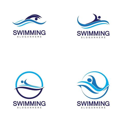 Swimming Logo Vector Illustration Design 2499322 Vector Art At Vecteezy