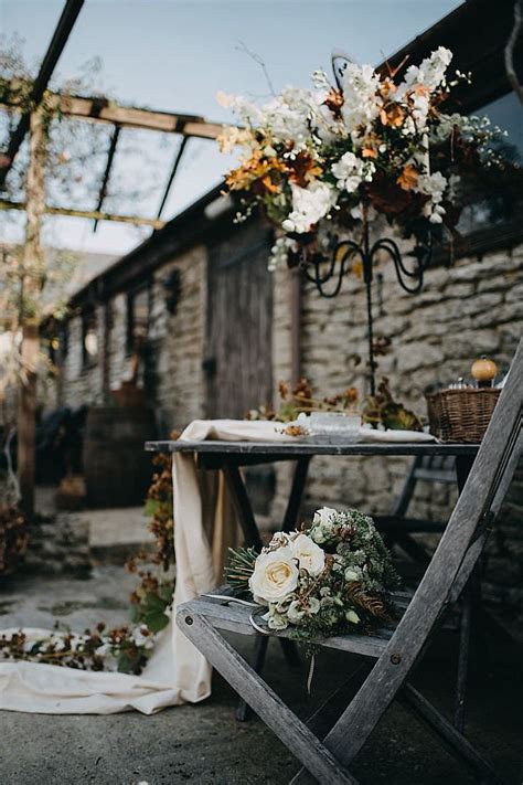 Warm And Cosy Winter Wedding Inspiration In A Rustic Somerset Barn