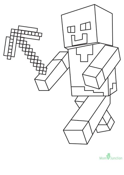 Minecraft Pickaxe O 16 Minecraft Coloring Pages Coloring Pages Easy