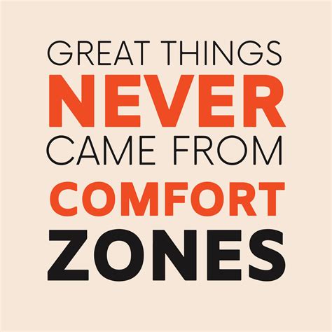 Inspirational Quote Great Things Never Came From Comfort Zones