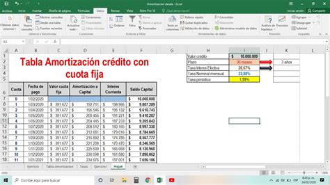 Fácil Crear En Excel Una Tabla De Amortización Youtube