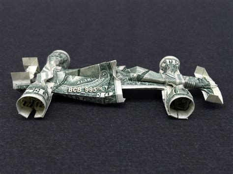 Money Origami Formula 1 Race Car Dollar Bill Art Made With Real 1