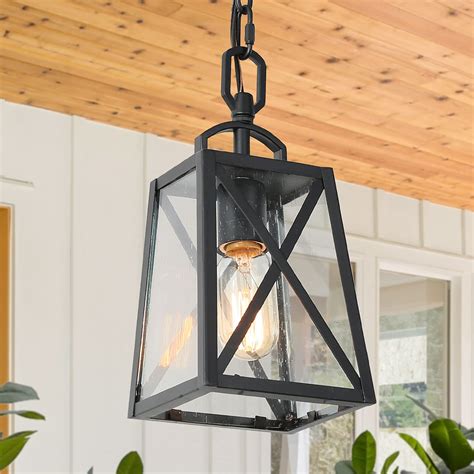 Buy Laluz Outdoor Pendant Lantern Outdoor Chandelier In Matte Black