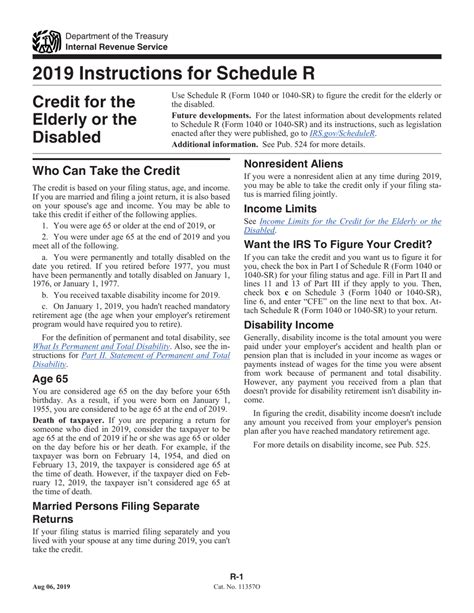 Download Instructions For Irs Form 1040 1040 Sr Credit For The Elderly