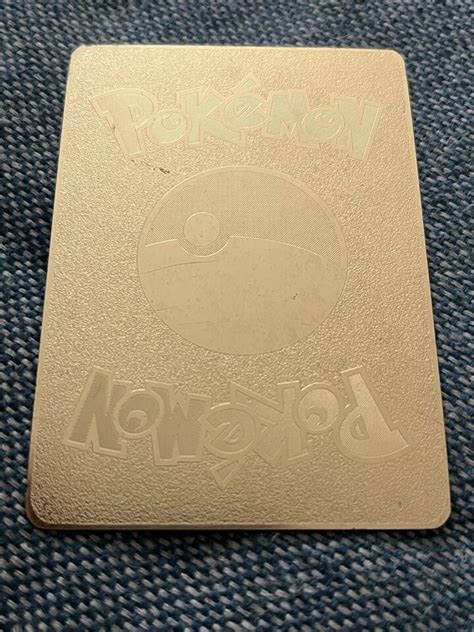 Mewtwo Gx Gold Metal Pok Mon Card Collectible Hp Ebay